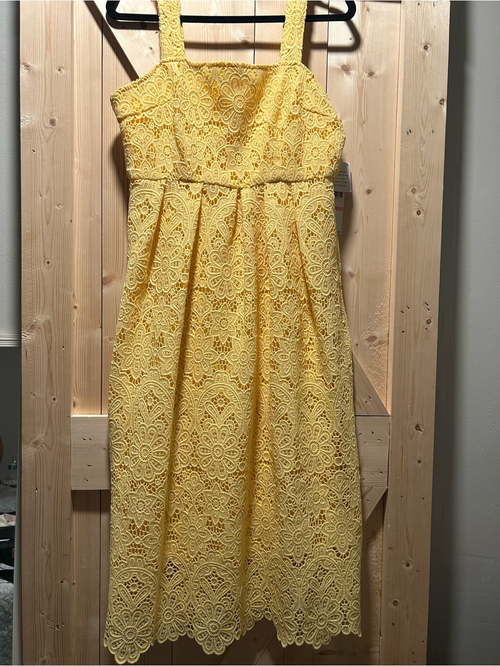 Sunshine Lace Midi Dress with Straps